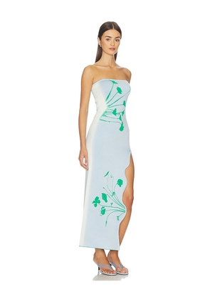 PH5 Iris Flower Print Maxi Tank Dress in Baby Blue. Size XS. Also in S, M, L, XL.