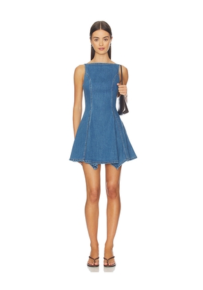 SOVERE Elodie Mini Dress in Blue. Size XS. Also in S, M, L, XL.
