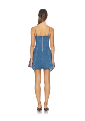 SOVERE Elodie Mini Dress in Blue. Size XS. Also in S, M, L, XL.