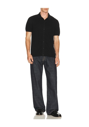 Reigning Champ Cotton Linen Piazza Shirt in Black. Size S. Also in L, M, XL/1X, XXL/2X.