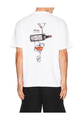 Percival Perci And Rossi Martini Oversized T-Shirt in White. Size S. Also in M, L, XL/1X.