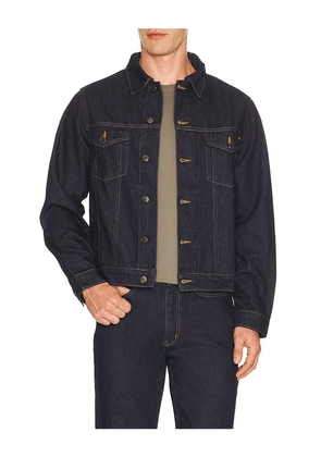 Percival Western Trucker Jacket in Blue. Size S. Also in M, L, XL/1X.