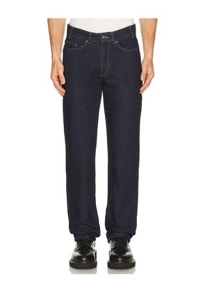 Percival Straight Leg Denim Jeans in Blue. Size 30. Also in 32, 34, 36.