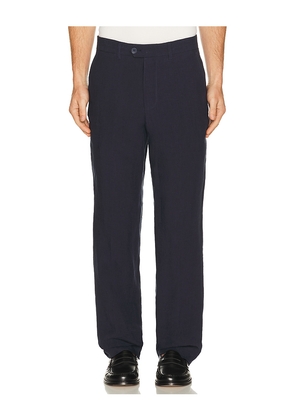 Percival Tailored Linen Trousers in Navy. Size 30. Also in 32, 34, 36.