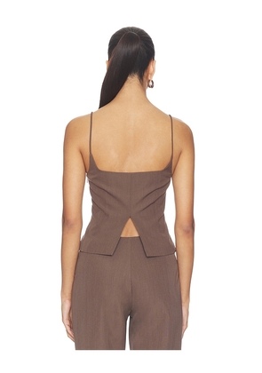 St. Agni Silk Canvas Cami in Brown. Size XS. Also in M.