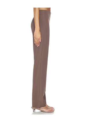 St. Agni Silk Canvas 90s Minimal Pants in Brown. Size XS. Also in S, M, L, XL.