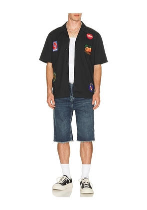 True Religion Camp Collar Shirt in Black. Size S. Also in M, XL/1X.