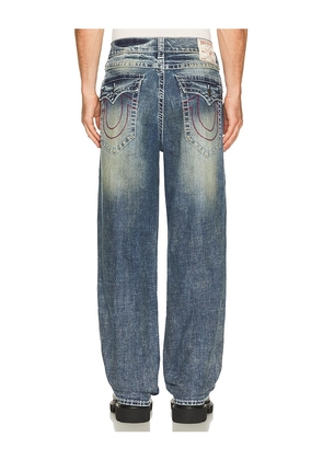 True Religion Bobby Big T Flap Jeans in Blue. Size 30. Also in 31, 32, 33, 34, 36.