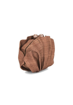 Poolside The Origami Shell Clutch in Cognac.