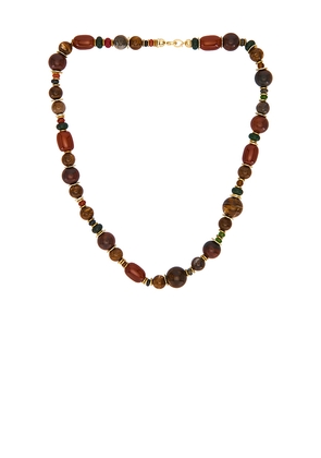 Ronny Kobo Beaded Necklace in Cognac.