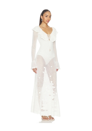 self-portrait White Floral Crochet Dress in White. Size XS. Also in S, M, L.