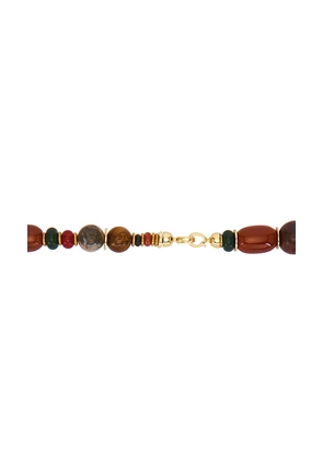 Ronny Kobo Beaded Necklace in Cognac.