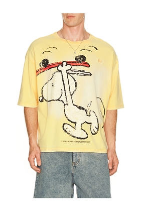 Vintage Heavy x Peanuts Snoopy Jersey in Yellow. Size S. Also in M, L, XL/1X.