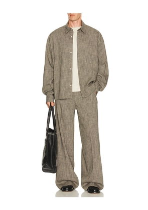 Won Hundred Maza Long Sleeve Shirt in Grey. Size S. Also in L, M.
