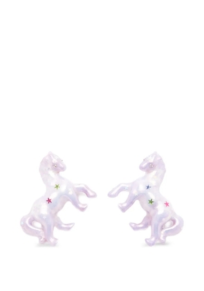 YVMIN horse-shape earrings - Purple