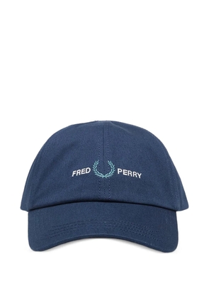 Fred Perry twill logo cotton cap - Blue