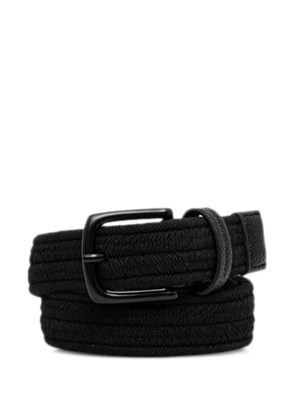 Armani Exchange woven texture belt - Black