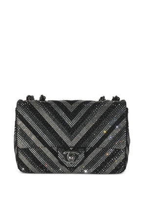 CHANEL Pre-Owned 2015-2016 mini CC chevron flap shoulder bag - Black