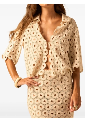 JBQ Braydon cut-out blouse - Neutrals
