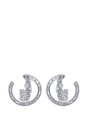 Ananya diamond scatter hoop earrings - Silver