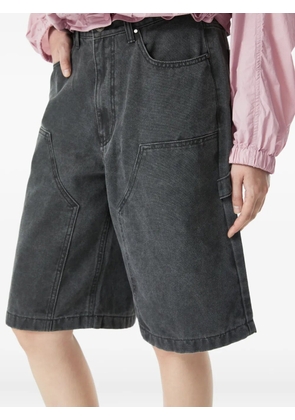 TOMBOY utility pocket denim shorts - Black