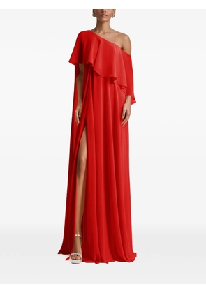 Gemy Maalouf one-shoulder ruffled dress - Red