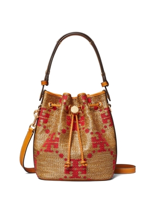 Tory Burch T-Monogram woven bucket bag - Neutrals