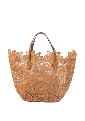 Ermanno Scervino floral-lace tote bag - Neutrals