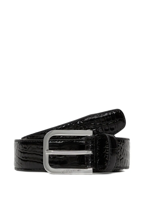 Karl Lagerfeld Jeans croc-effect leather belt - Black