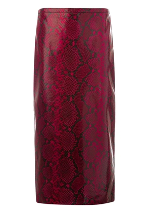 Rochas fitted midi skirt - Red