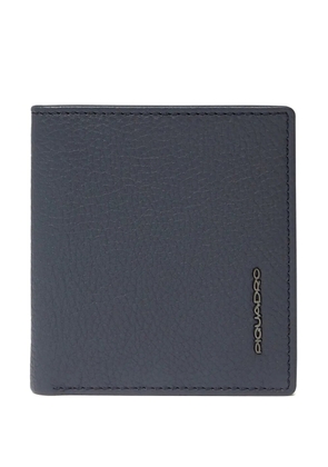 PIQUADRO pebbled leather card holder - Blue