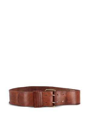 Enrico Coveri Vintage textured buckle belt - Brown