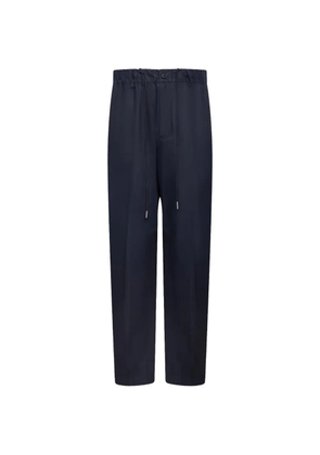 Low Brand drawstring-waist tapered trousers - Blue
