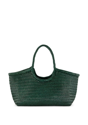 DRAGON DIFFUSION Large Nantucket woven leather tote bag - Green