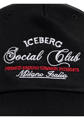Iceberg logo-embroidered baseball cap - Black
