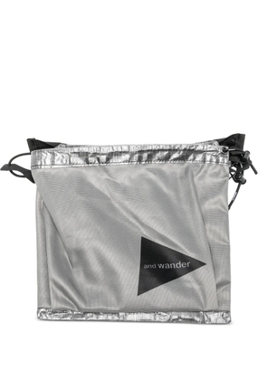 and Wander logo-print shoulder bag - Silver