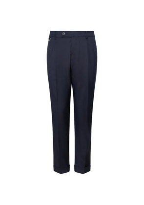 Low Brand pressed-crease turn-up trousers - Blue