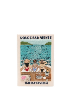 Olympia Le-Tan Dolce Far Niente embroidered clutch bag - Neutrals