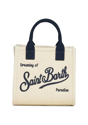 MC2 Saint Barth logo-embroidered canvas tote bag - Neutrals
