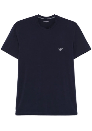 Emporio Armani logo-print pajama top - Blue