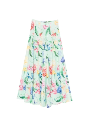 LAVI COUTURE floral-print palazzo pants - Green