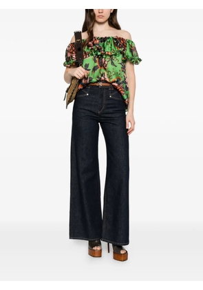 ETRO ruffled floral-print blouse - Green