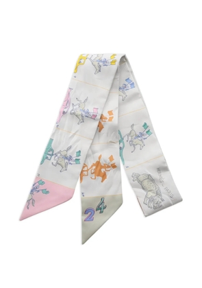 Hermès Pre-Owned 2000s Parade twilly scarf - White