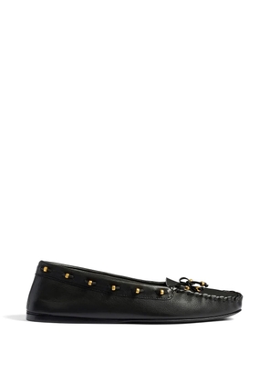 KHAITE flat leather loafers - Black
