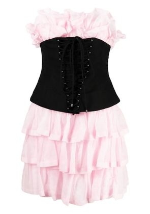 Philosophy Di Lorenzo Serafini corset ruffle dress - Pink