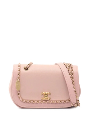 CHANEL Pre-Owned 2019 Lambskin and Caviar Lovely Chains Flap crossbody bag - Pink
