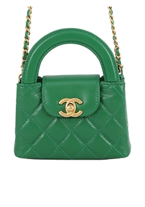CHANEL Pre-Owned 2021-2026 Nano Aged Calfskin Kelly Shopper Bag satchel - Green