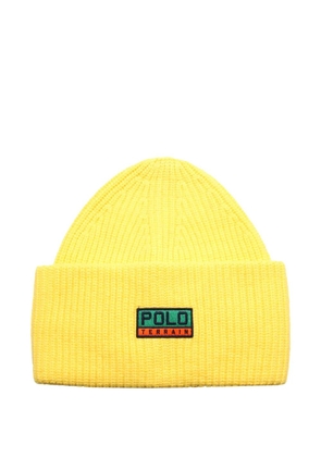 Polo Ralph Lauren logo-patch beanie hat - Yellow