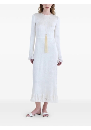 FFORME Mina fringed crinkled dress - White