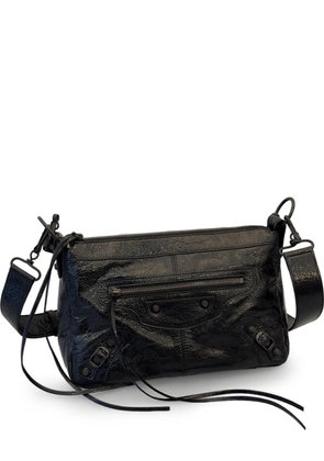 Balenciaga small Le City Moto zip leather tote bag - Black